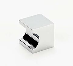 Alno Contemporary Series 3/4" (19mm) Length Cube Block Finger Pull 3/4" (19mm) Projection in Polished Chrome Finish