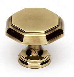 Alno Contemporary Series 1-3/8" (35mm) Overall Length Geometric Cabinet Knob 3/4" (19mm) Base Diameter 1-1/8" (29mm) Projection in Polished Antique Finish