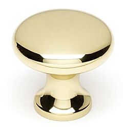 Alno Rope Series 1" (25.4mm) Diameter Round Cabinet Knob 9/16" (14mm) Base Diameter in Polished Brass Finish