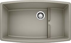 Blanco Performa Cascade 32" x 19-1/2" x 10" Bowl, Undermount, Truffle Silgranit Kitchen Sink