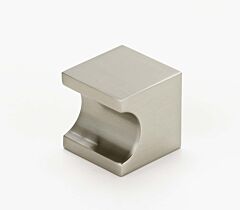 Alno Contemporary Series 1" (25.4mm) Length Cube Block Finger Pull 1" (25.4mm) Projection in Satin Nickel Finish