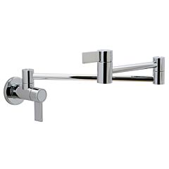 Wall Mounted Pot Filler Faucet with High-efficiency Recessed Aerator, Chrome