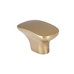 Contemporary 1-3/4" (44mm) Overall Length Oval Champagne Bronze Kitchen Cabinet Door Drawer Knob