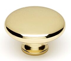 Alno Rope Series 1-3/4" (44mm) Diameter Round Cabinet Knob 1-1/4" (32mm) Projection in Polished Brass Finish