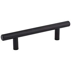 Naples Style 3-3/4 Inch (96mm) Center to Center, Overall Length 6-1/16 Inch Matte Black Cabinet Pull/Handle