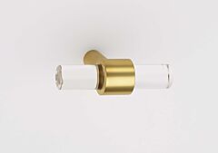 Alno Acrylic Collection 1-3/4" (44mm) Length Cabinet T Bar Pull 1-3/8" (35mm) Projection in Unlacquered Brass Finish