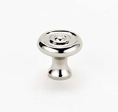 Alno Rope Collection 3/4" (19mm) Diameter Cabinet Mushroom Knob 3/8" (9.5mm) Base Diameter 3/4" (19mm) Projection, in Polished Nickel Finish