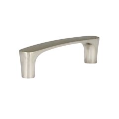 Contemporary 3-3/4" (96mm) Center to Center, Overall Length 4-15/32 Inch Brushed Nickel Cabinet Pull/Handle