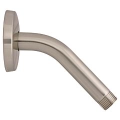 6" (152mm) Shower Arm and Flange with Stamped Flange, PVD Satin Nickel