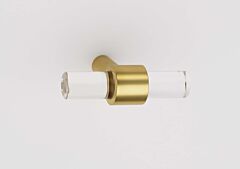 Alno Acrylic Collection 1-3/4" (44mm) Length Cabinet T Bar Pull 1-3/8" (35mm) Projection in Polished Brass Finish