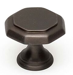 Alno Contemporary Series 1-1/8" (29mm) Overall Length Geometric Cabinet Knob 11/16" (17.5mm) Base Diameter 1" (25.4mm) Projection in Chocolate Bronze Finish