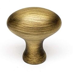 Alno Contemporary Series 1-1/4" (32mm) x 3/4" (19mm) Overall Dimension Oval Cabinet Knob 1/2" (13mm) Base Diameter 1-1/4" (32mm) Projection in Antique English Finish