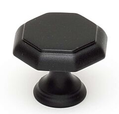 Alno Contemporary Series 1-3/8" (35mm) Overall Length Geometric Cabinet Knob 3/4" (19mm) Base Diameter 1-1/8" (29mm) Projection in Matte Black Finish