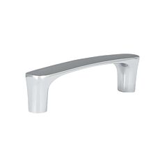 Contemporary 3-3/4" (96mm) Center to Center, Overall Length 4-15/32 Inch Chrome Cabinet Pull/Handle