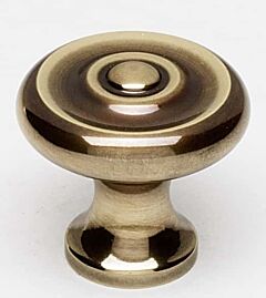 Alno Rope Collection 1" (25.4mm) Diameter Cabinet Mushroom Knob in Polished Antique Finish