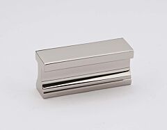 Alno Linear 1 1/2 Inch Center to Center, 2 Inch Overall Length Polished Nickel Cabinet Hardware Pull / Handle