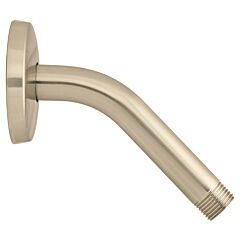 6" (152mm) Shower Arm and Flange with Stamped Flange, PVD Satin Brass
