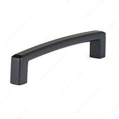 Contemporary Style Arched Rectangular Pull 5-1/16" (128mm) Center to Center, 5-1/2"(140mm) Overall Length in Flat Black Finish