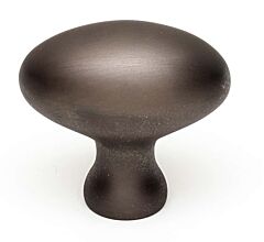 Alno Contemporary Series 1-3/8" (35mm) x 7/8" (22mm) Overall Dimension Oval Cabinet Knob 9/16" (14mm) Base Diameter 1-1/4" (32mm) Projection in Chocolate Bronze Finish