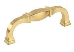 Jeffrey Alexander Audrey Collection 3-3/4" (96mm) Center to Center, 4-1/4" (108mm) Overall Length Brushed Gold Cabinet Pull/Handle