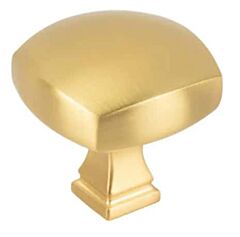 Jeffrey Alexander Audrey Collection 1-3/8" (35mm) Overall Length, Brushed Gold Square Cabinet Hardware Knob