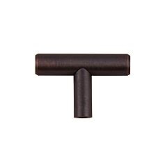 Bar Pull Collection Minimalist Style Brushed Oil-Rubbed Bronze T-Knob, 2" (51mm) Overall Length
