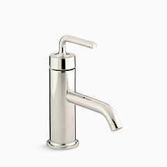 PURIST Single-handle bathroom sink faucet with straight lever handle, 1.2 gpm, Vibrant Polished Nickel