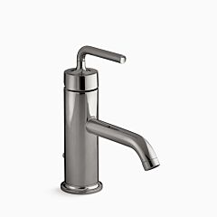 PURIST Single-handle bathroom sink faucet with straight lever handle, 1.2 gpm, Vibrant Titanium