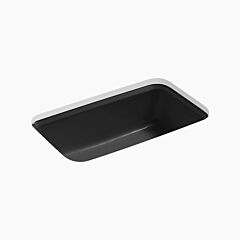 Kohler Bakersfield 22" (559 mm) x 31" (787 mm) Undermount Single-bowl Black Kitchen Sink