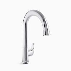 SENSATE Touchless pull-down kitchen sink with two-function sprayhead, Polished Chrome