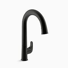 SENSATE Touchless pull-down kitchen sink faucet with KOHLER Konnect and two-function sprayhead, Matte Black