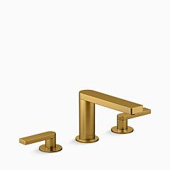 COMPOSED Widespread bathroom sink faucet with lever handles, 1.2 gpm, Vibrant Brushed Moderne Brass
