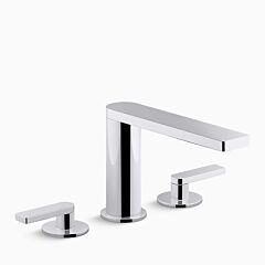 COMPOSED Widespread bathroom sink faucet with lever handles, 1.2 gpm, Polished Chrome