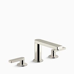COMPOSED Widespread bathroom sink faucet with lever handles, 1.2 gpm, Vibrant Polished Nickel