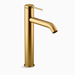COMPONENTS Tall single-handle bathroom sink faucet, 1.2 gpm, Vibrant Brushed Moderne Brass