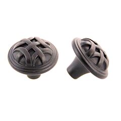Traditional Style Rope Brushed Oil-Rubbed Bronze Cabinet Hardware Knob, 1-1/4" (32mm) Diameter