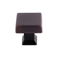 Colorado Collection Contemporary Style Brushed Oil-Rubbed Bronze Cabinet Hardware Knob, 1-5/32" (29.5mm) Overall Length