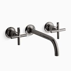 PURIST Widespread wall-mount bathroom sink faucet trim with cross handles, 1.2 gpm, Vibrant Titanium