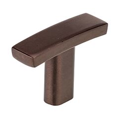 Transitional 1-1/2" (38mm) Overall Length Maple Bronze,T-Shaped Cabinet Door Knob