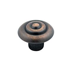 Classic Brushed Oil-Rubbed Bronze Cabinet Hardware Knob, 1-1/4 Inch Diameter