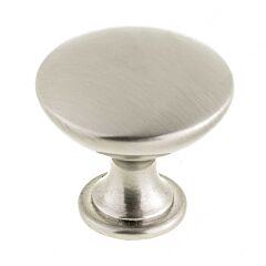 Contemporary Metal Knob 31/32" (25mm) Overall Diameter Brushed Nickel Mushroom Cabinet Door Knob