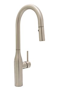 Rise Contemporary Styled Pull-Down Kitchen Fauce, PVD Satin Nickel