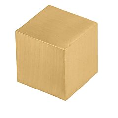 Contemporary 5/8" (16mm) Center to Center, Length 31/32" (25mm) Brushed Gold, Stylish Cube Cabinet Door Knob