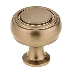 Round Metal Button Champagne Bronze Kitchen Cabinet Drawer Knob 1-5/16" (33mm) Diameter