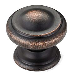 Traditional 1-3/16" (30mm) Overall Diameter, Brushed Oil-Rubbed Bronze Mushroom Cabinet Door Knob