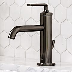 Kraus Ramus Single Handle Bathroom Sink Faucet with Lift Rod Drain in Gunmetal