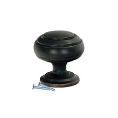 Classic Round Ring Brushed Oil-Rubbed Bronze Cabinet Hardware Drawer Knob, 1-1/4 Inch Diameter (Knobs)