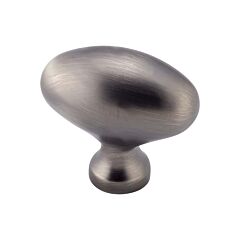 Classic Football Style Antique Nickel Cabinet Hardware Knob, 1-31/32 Inch Overall Length (Knobs)