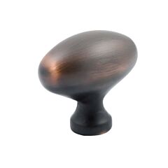Classic Football Style Brushed Oil-Rubbed Bronze Cabinet Hardware Knob, 1-31/32 Inch Overall Length (Knobs)