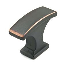 Transitional 1-1/8" (29mm) Overall Length Oil-Rubbed Bronze, T-Shaped Cabinet Door Knob